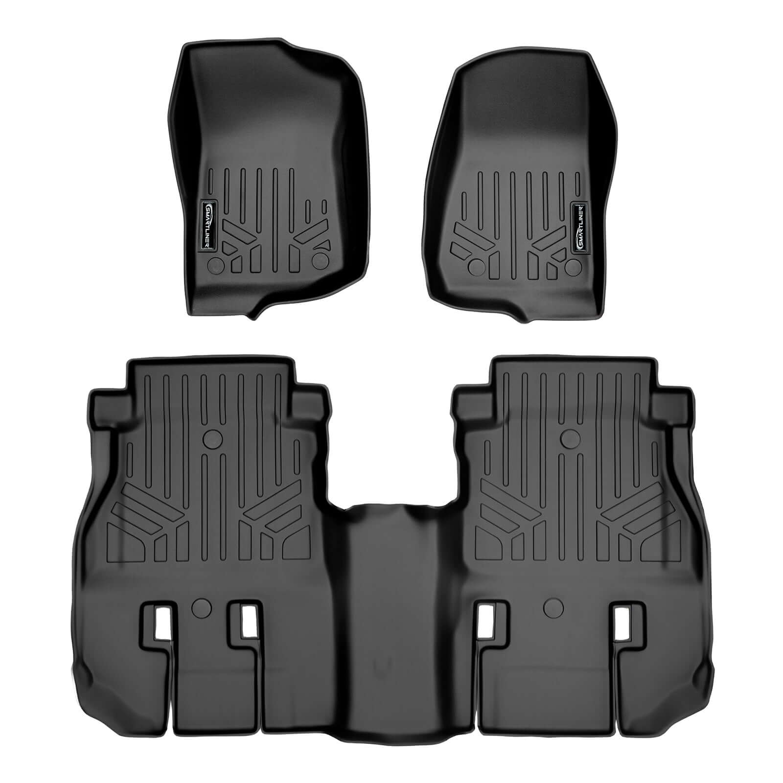 SMARTLINER Custom Fit Floor Liners For JL New Body 2018-2024 Jeep Wrangler Unlimited without Subwoofer (no JK)