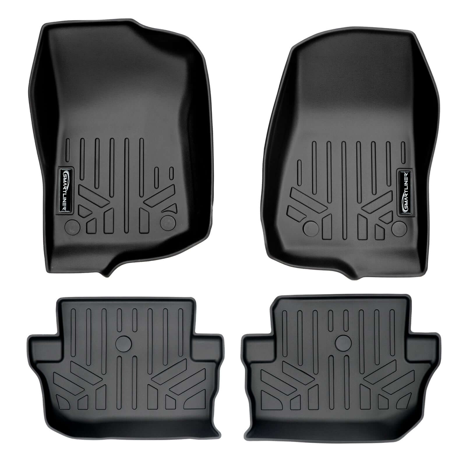 SMARTLINER Custom Fit Floor Liners For 2018-2025 Jeep Wrangler 2-Door (JL New Body Style - not JK)