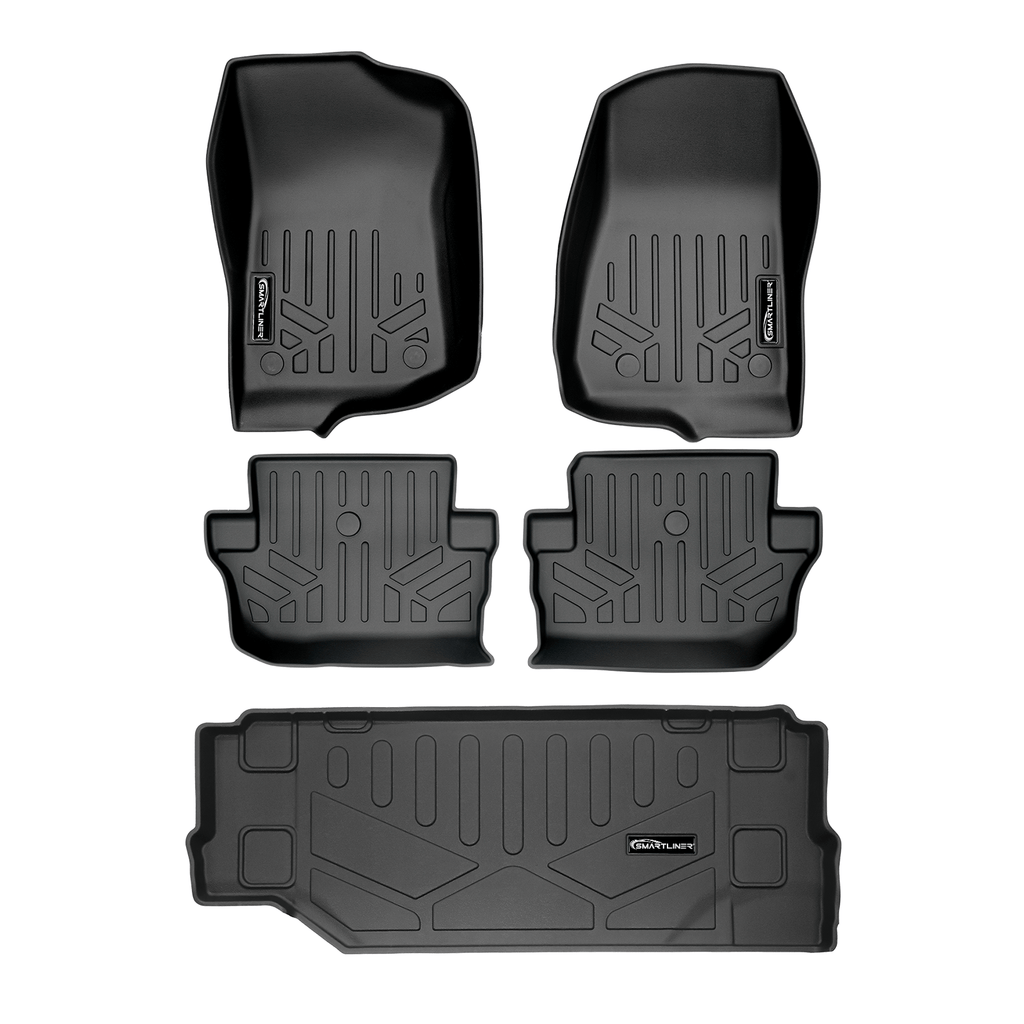 SMARTLINER Custom Fit Floor Liners For 2018-2025 Jeep Wrangler 2-Door (JL New Body Style - not JK)