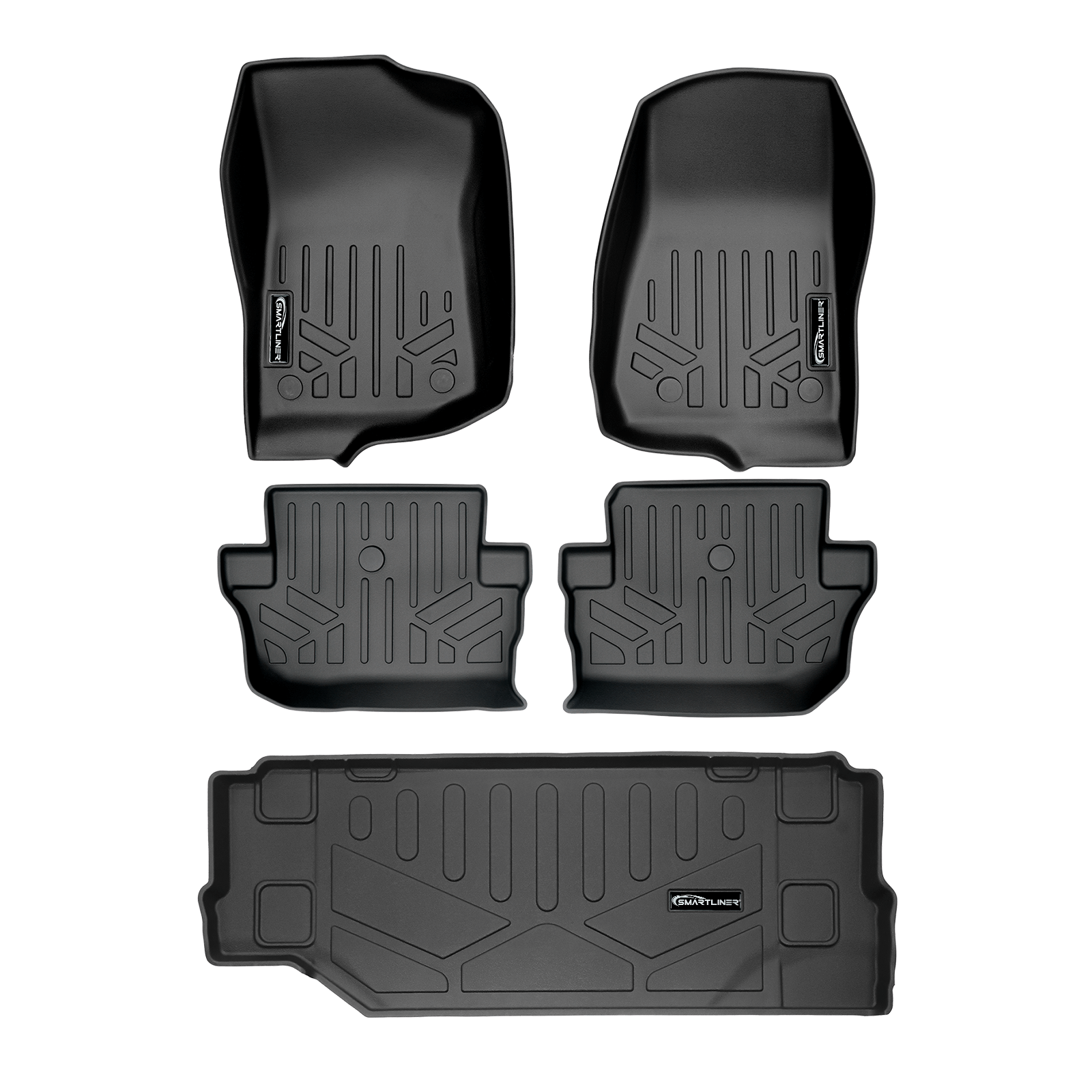 SMARTLINER Custom Fit Floor Liners For 2018-2025 Jeep Wrangler 2-Door (JL New Body Style - not JK)