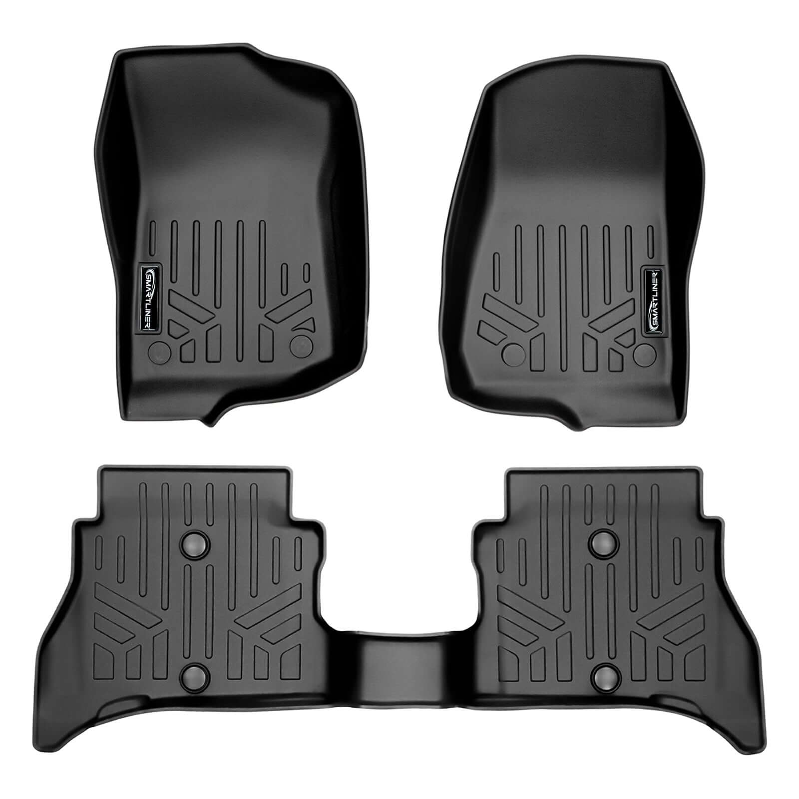 SMARTLINER Custom Fit Floor Liners For 2021-2025 Jeep Wrangler 4xe (Without Trail-Rail system)
