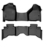 SMARTLINER Custom Fit Floor Liners For 2012-2022 RAM 1500 Quad Cab with 1st Row Bench Seat and Dual Floor Hooks