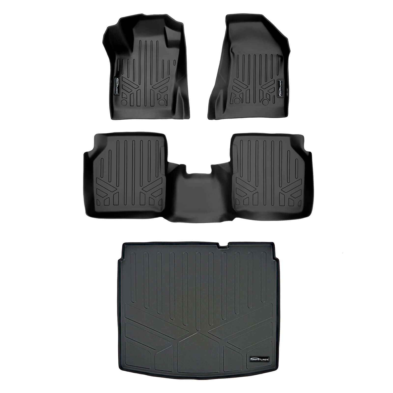 SMARTLINER Custom Fit Floor Liners For 2017-2025 Jeep Compass with Dual Driver Side Floor Hooks (New Body Style)