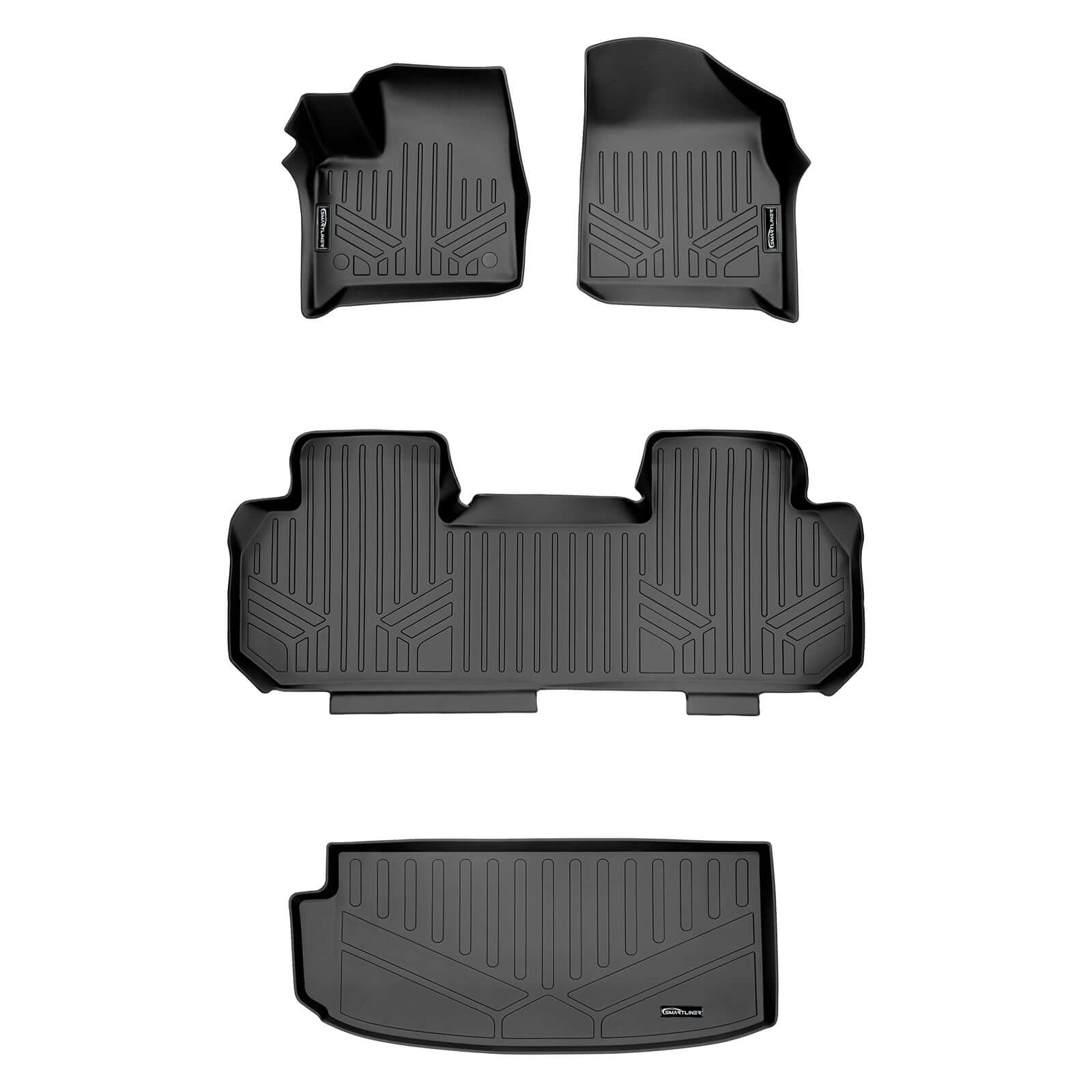 SMARTLINER Custom Fit Floor Liners For 2024-2026 GMC Acadia/Chevrolet Traverse/Buick Enclave with 2nd Row Bench Seats