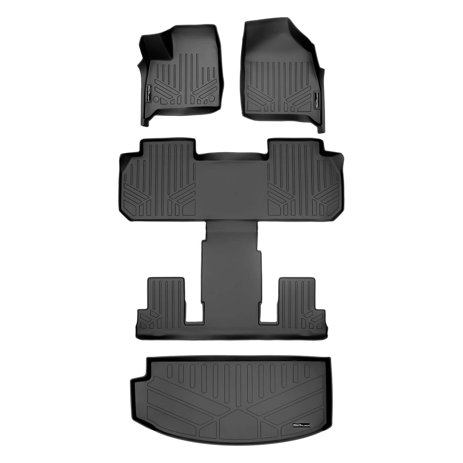 SMARTLINER Custom Fit Floor Liners For 2018-2024 Buick Enclave with 2nd Row Bucket Seats