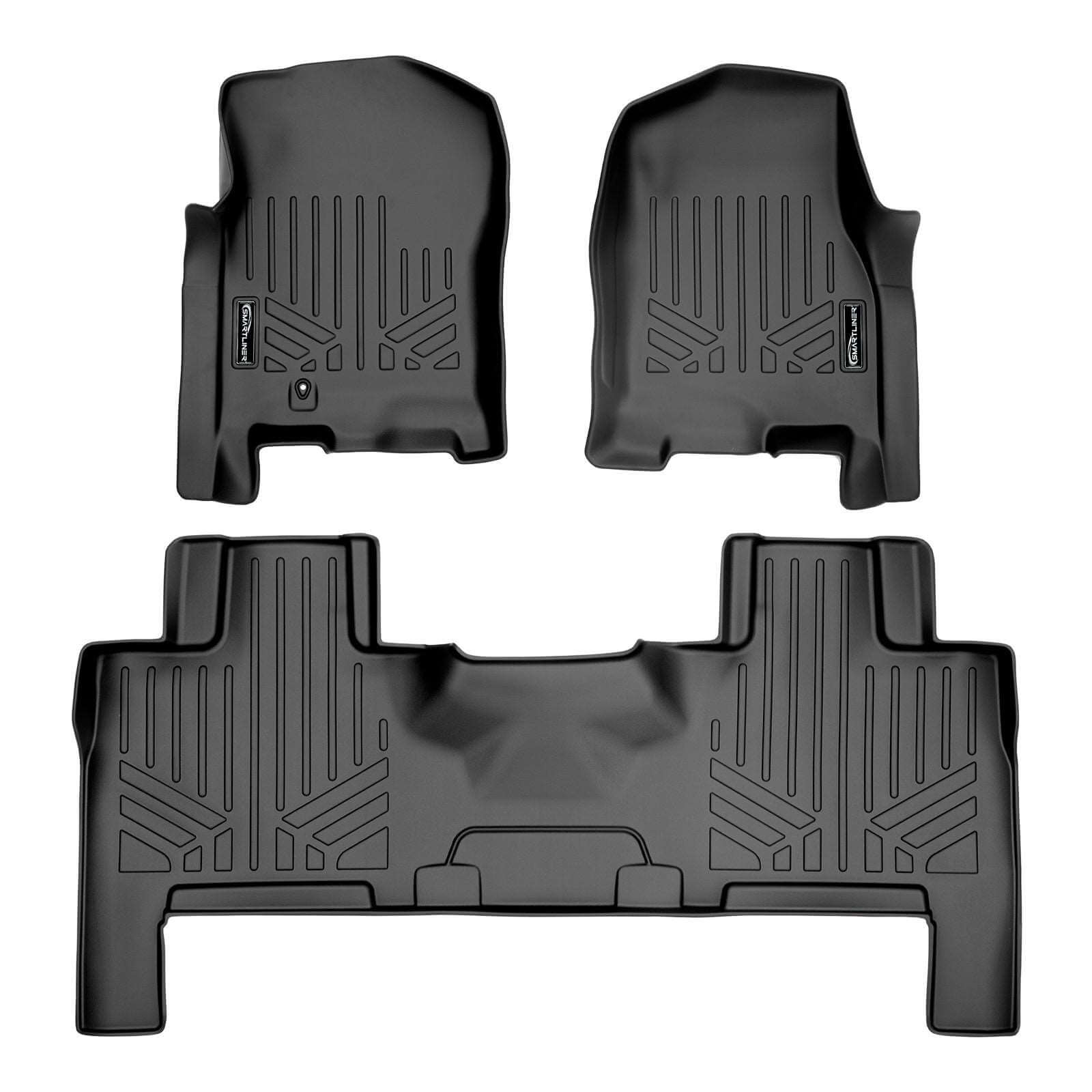 Smart Trim™ Custom Fit Floor Liners For 2007 - 2017 Ford Expedition EL/Lincoln Navigator L (with 2nd Row Bench Seat or Console)