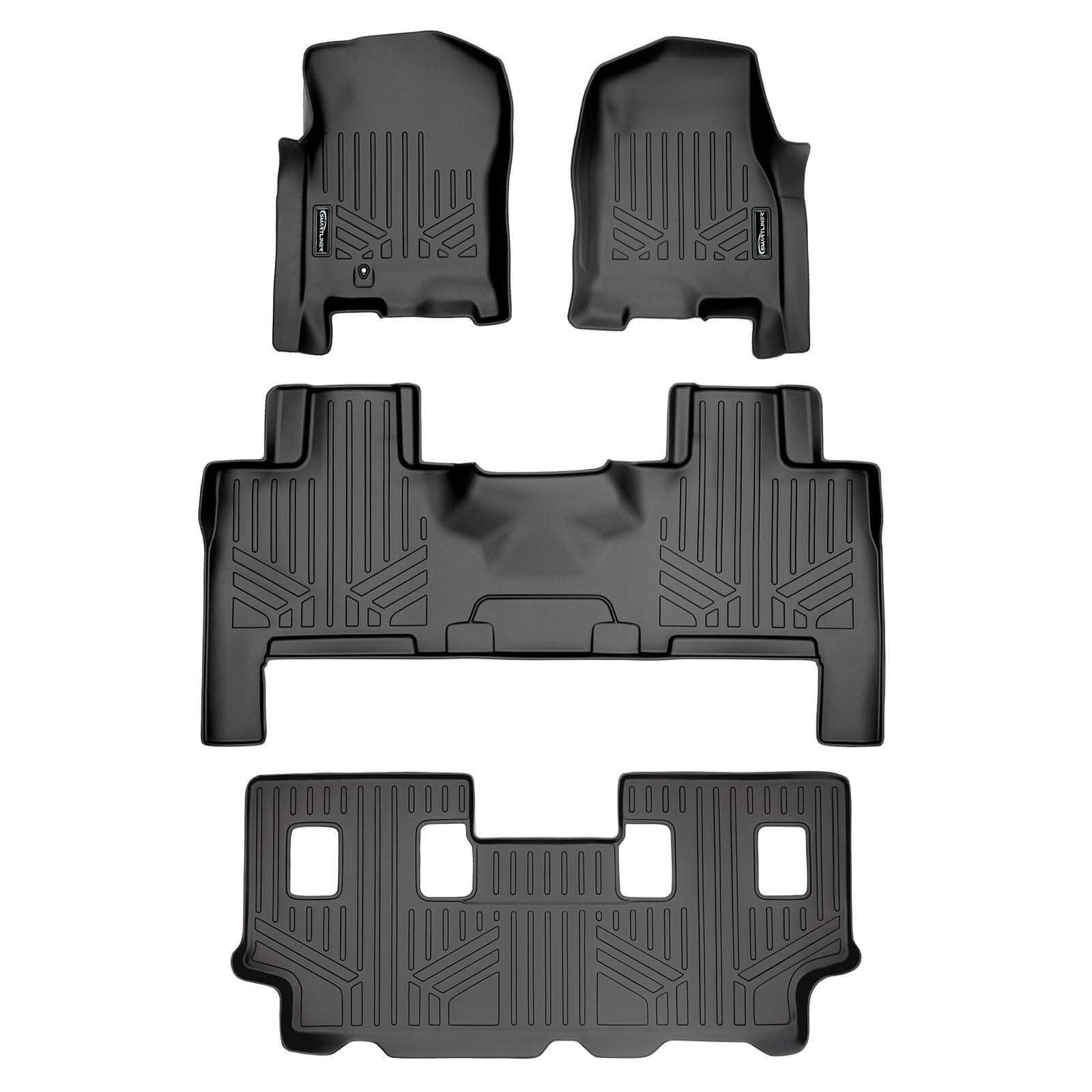 Smart Trim™ Custom Fit Floor Liners For 2007 - 2017 Ford Expedition EL/Lincoln Navigator L (with Console)
