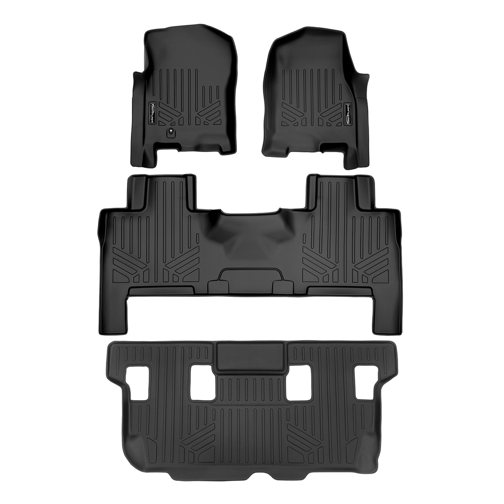 Smart Trim™ Custom Fit Floor Liners For 2007 - 2017 Ford Expedition/Lincoln Navigator (with 2nd Row Bench Seat or Console)