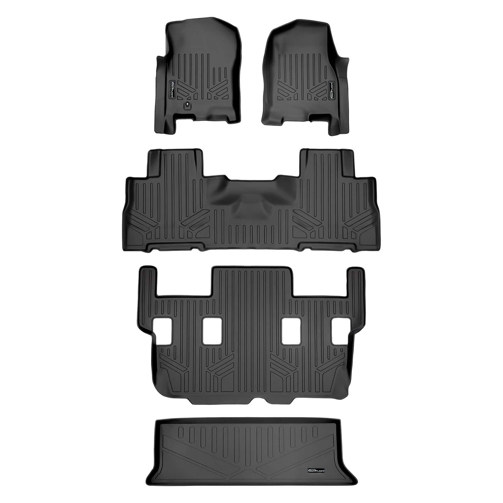 SMARTLINER Custom Fit Floor Liners For 2007-2017 Ford Expedition/Lincoln Navigator with 2nd Row Bucket Seats (No EL or L Models)
