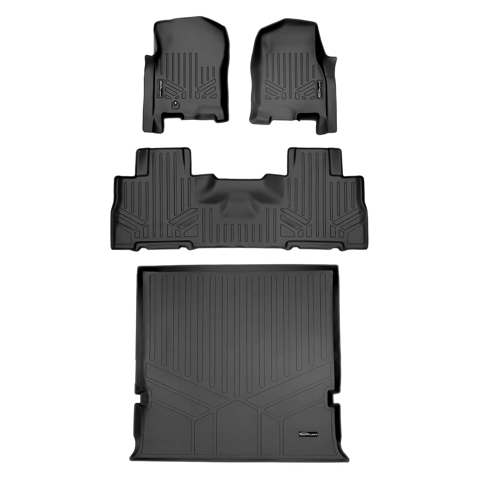 SMARTLINER Custom Fit Floor Liners For 2007 - 2017 Ford Expedition/Lincoln Navigator with 2nd Row Bucket Seats (No EL or L Models)
