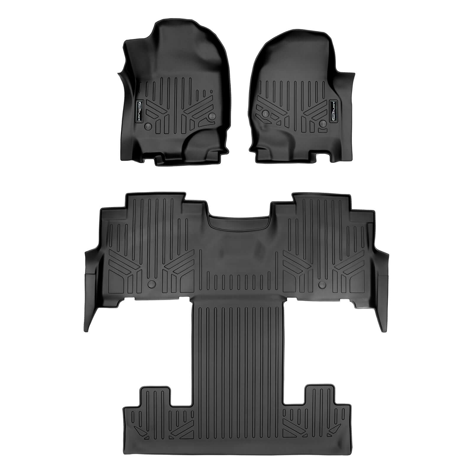 Smart Trim™ Custom Fit Floor Liners For 2018-2024 Lincoln Navigator 2nd Row Bucket Seats (Only Max or L)