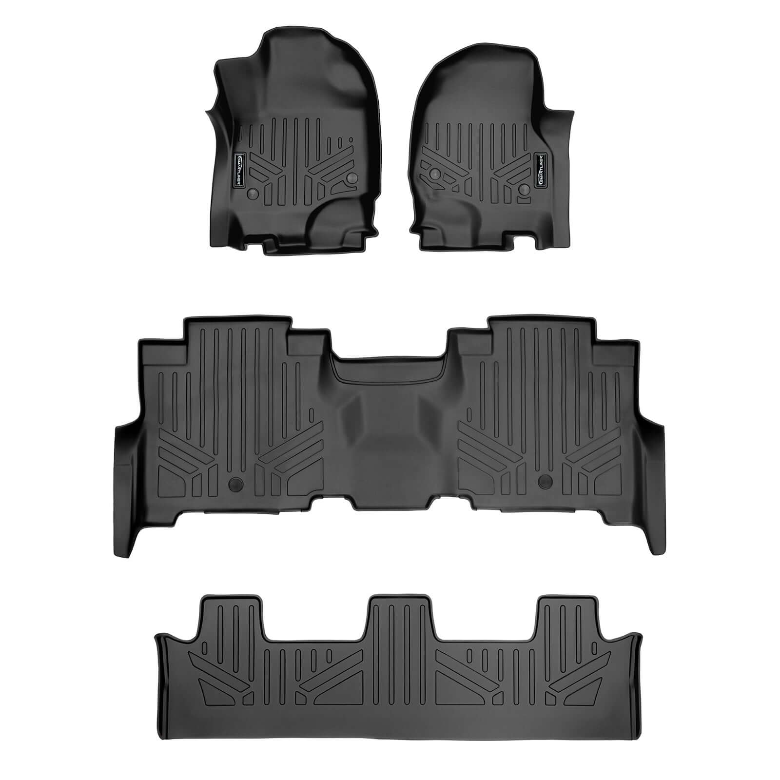 Smartliner Custom Fit Floor Liners For 2018-2024 Ford Expedition/Lincoln Navigator 2nd Row Bench Seat (no Max or L)