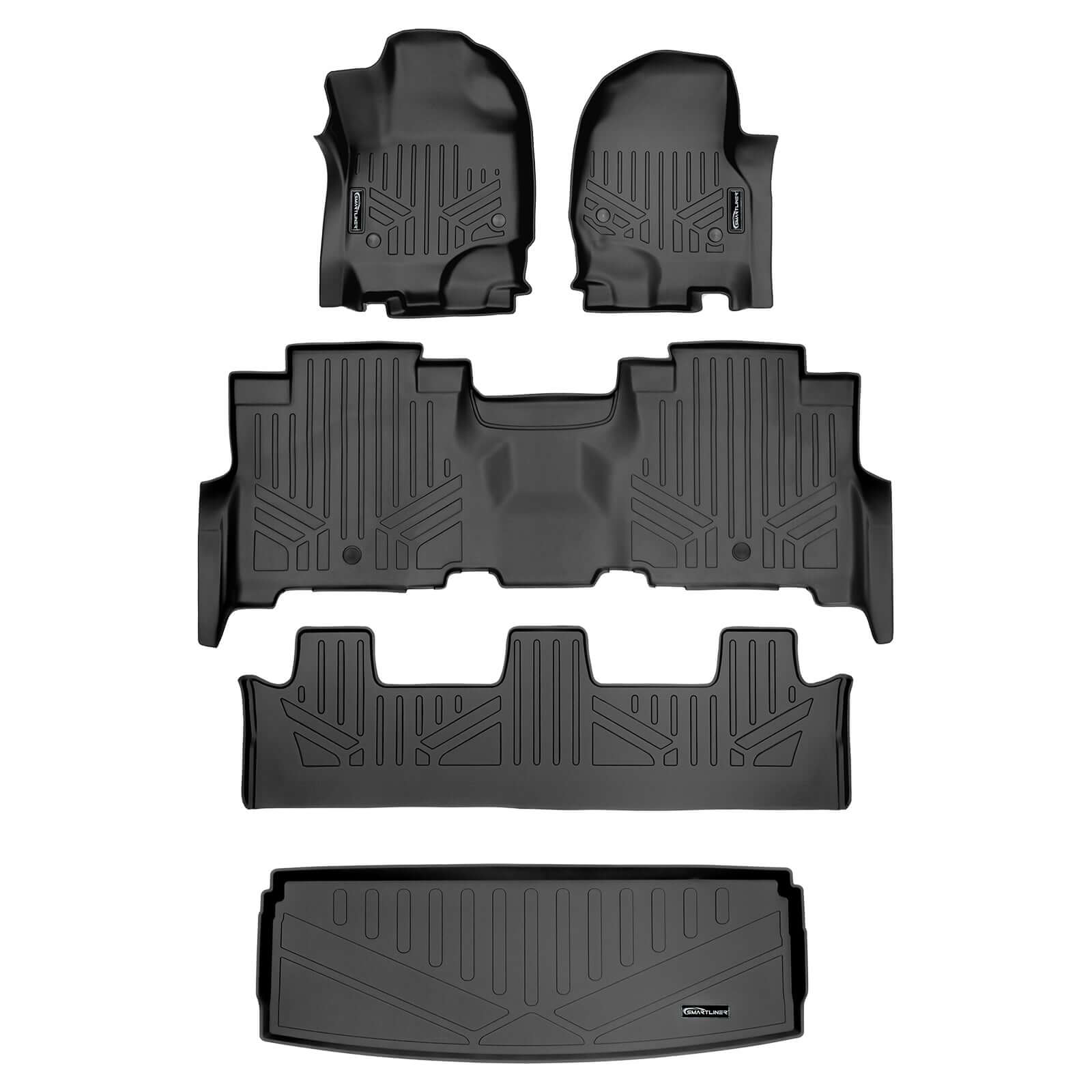 Smartliner Custom Fit Floor Liners For 2018-2024 Ford Expedition/Lincoln Navigator 2nd Row Bench Seat (no Max or L)