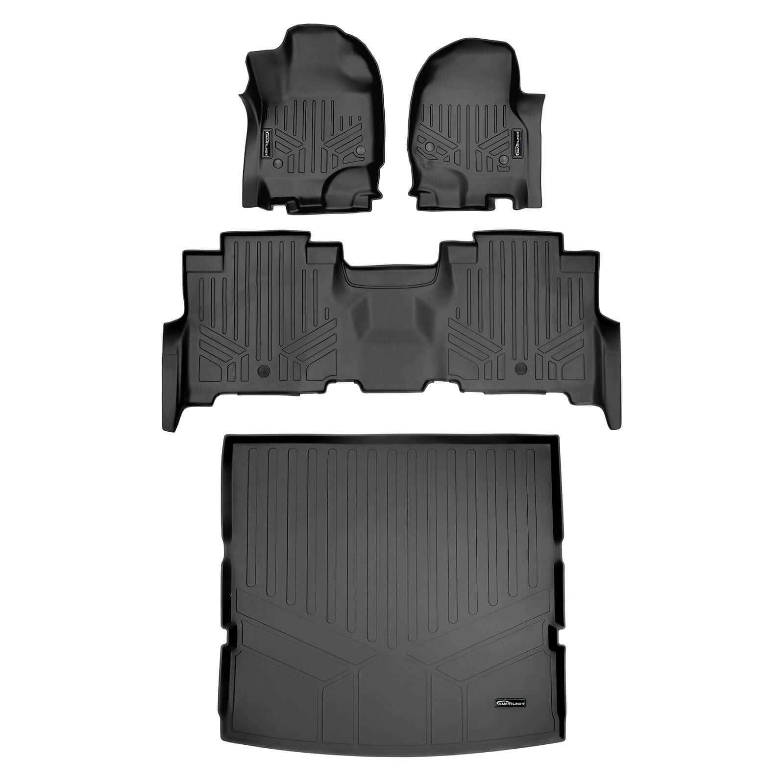 Smartliner Custom Fit Floor Liners For 2018-2024 Ford Expedition/Lincoln Navigator 2nd Row Bench Seat (no Max or L)
