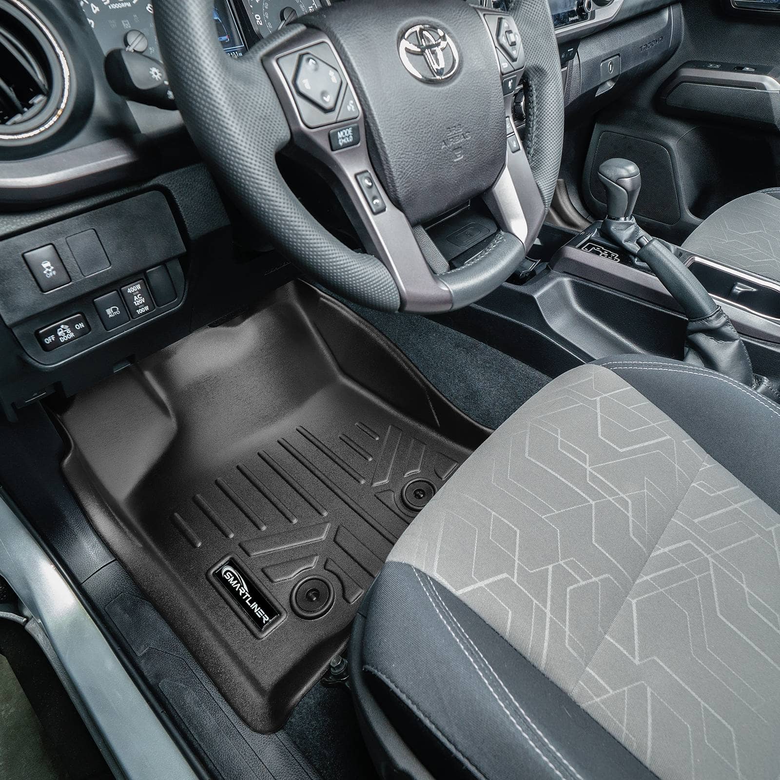 SmartCoverage™ Custom Fit Floor Liners For 2018-2023 Toyota Tacoma Access Cab (Automatic Transmission)