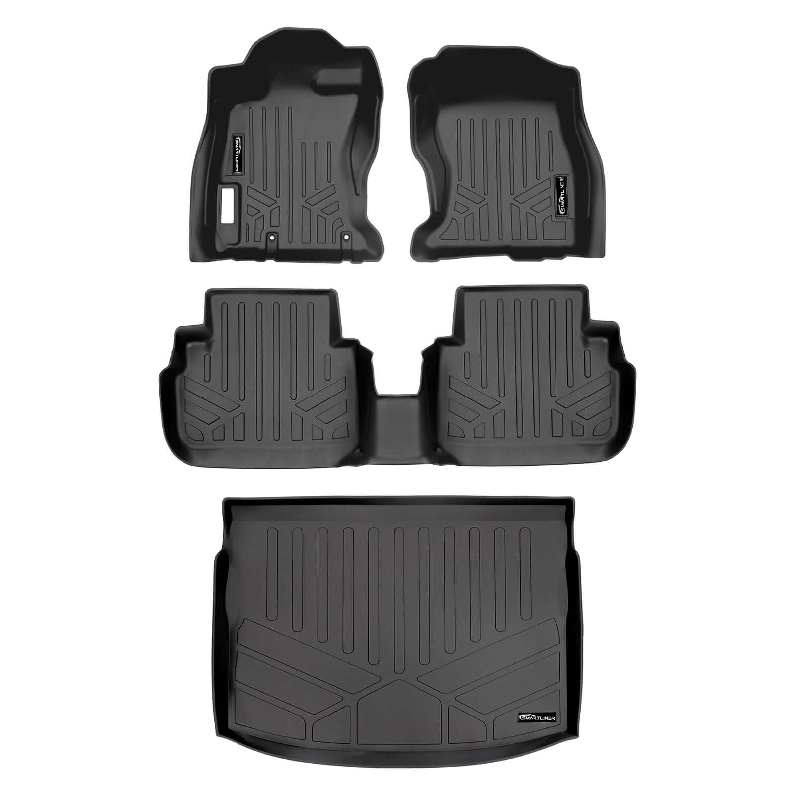 SMARTLINER Custom Fit Floor Liners For 2018-2023 Subaru Impreza Hatchback (No Sedan) and Crosstrek All Models