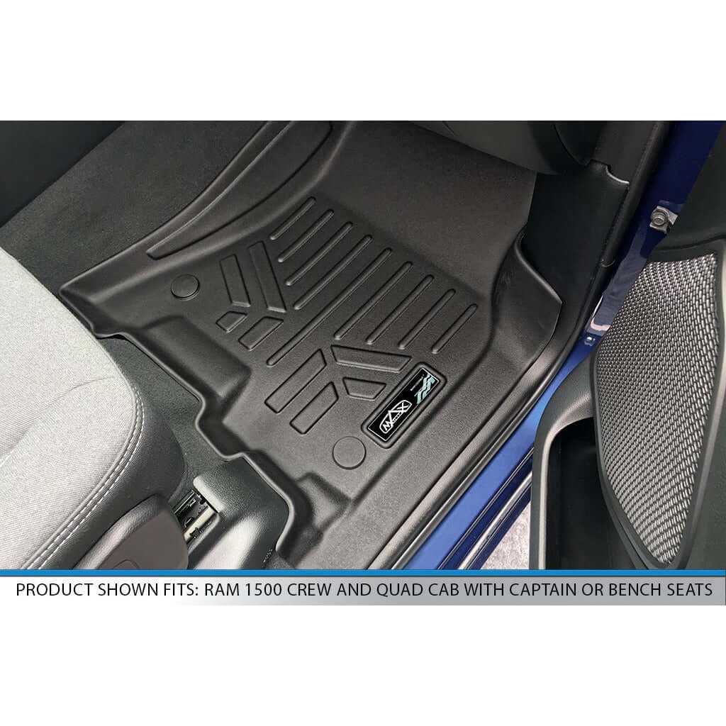 SMARTLINER Custom Fit Floor Liners For 2019-2024 Ram 1500 Quad Cab without Rear Underseat Storage Box