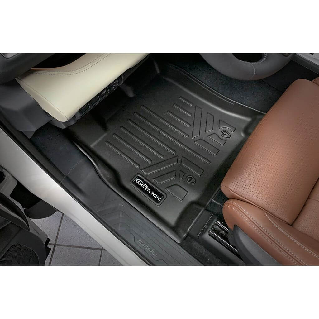 Smart Trim™ Custom Fit Floor Liners For 2019-2025 Subaru Ascent with 2nd Row Bench Seat and No Subwoofer in the Cargo Area
