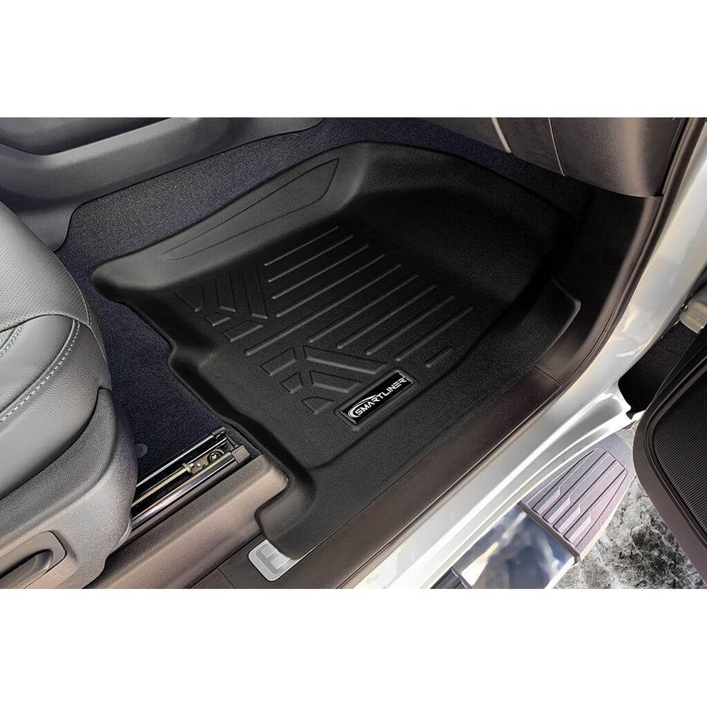 SmartCoverage™ Custom Fit Floor Liners For 2019-2025 Chevrolet Silverado 1500 Crew Cab With 1st Row Bucket Seats and Carpeted Flooring without the 2nd Row Underseat Storage
