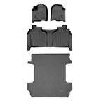 SmartCoverage™ Custom Fit Floor Liners For 2019-2025 Chevrolet Silverado 1500 / GMC Sierra 1500 Crew Cab with Carpeted Flooring and 1st Row Bench Seats (No OTH Coverage) and 2nd Row Underseat Storage