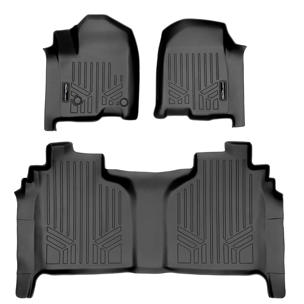 SMARTLINER Custom Fit Floor Liners Compatible With 2020-2025 Chevrolet Silverado 2500 HD | 3500 HD (Crew Cab|Carpeted Flooring|1st Row Bench Seat|Without Over the Hump Coverage|with 2nd Row Underseat Storage)