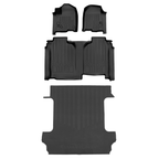 SmartCoverage™ Custom Fit Floor Liners For 2019-2025 Chevrolet Silverado 1500 Crew Cab With 1st Row Bucket Seats and Carpeted Flooring without the 2nd Row Underseat Storage
