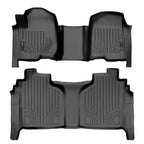 SMARTLINER Custom Fit Floor Liners For 2019-2022 Silverado/Sierra 2500/3500 Crew Cab with 1st Row Bench Seat