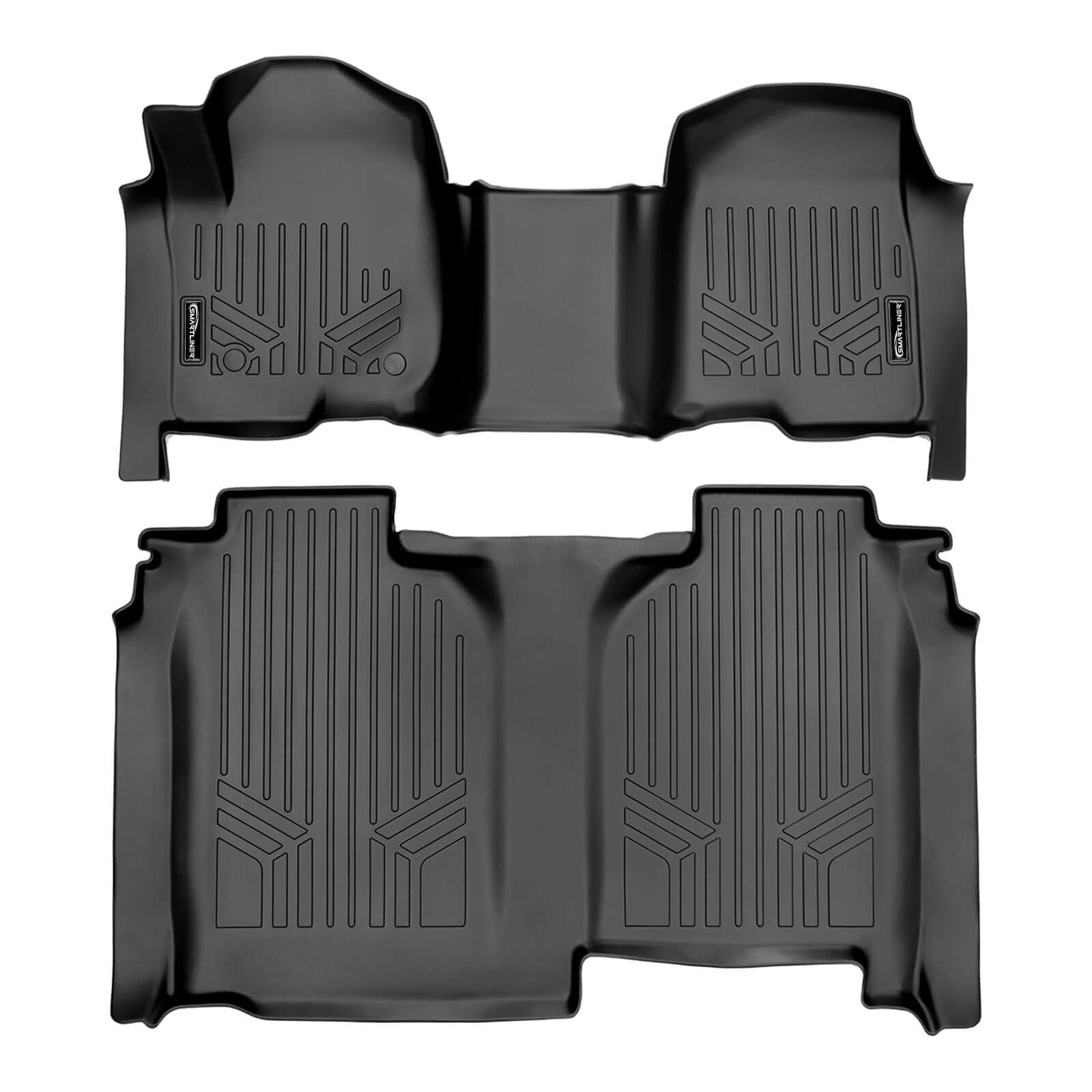 SMARTLINER Custom Fit Floor Liners Compatible With 2020-2025 Chevrolet Silverado 2500 HD | 3500 HD (Crew Cab|Carpeted Flooring|1st Row Bench Seat|With Over the Hump Coverage|without 2nd Row Underseat Storage)