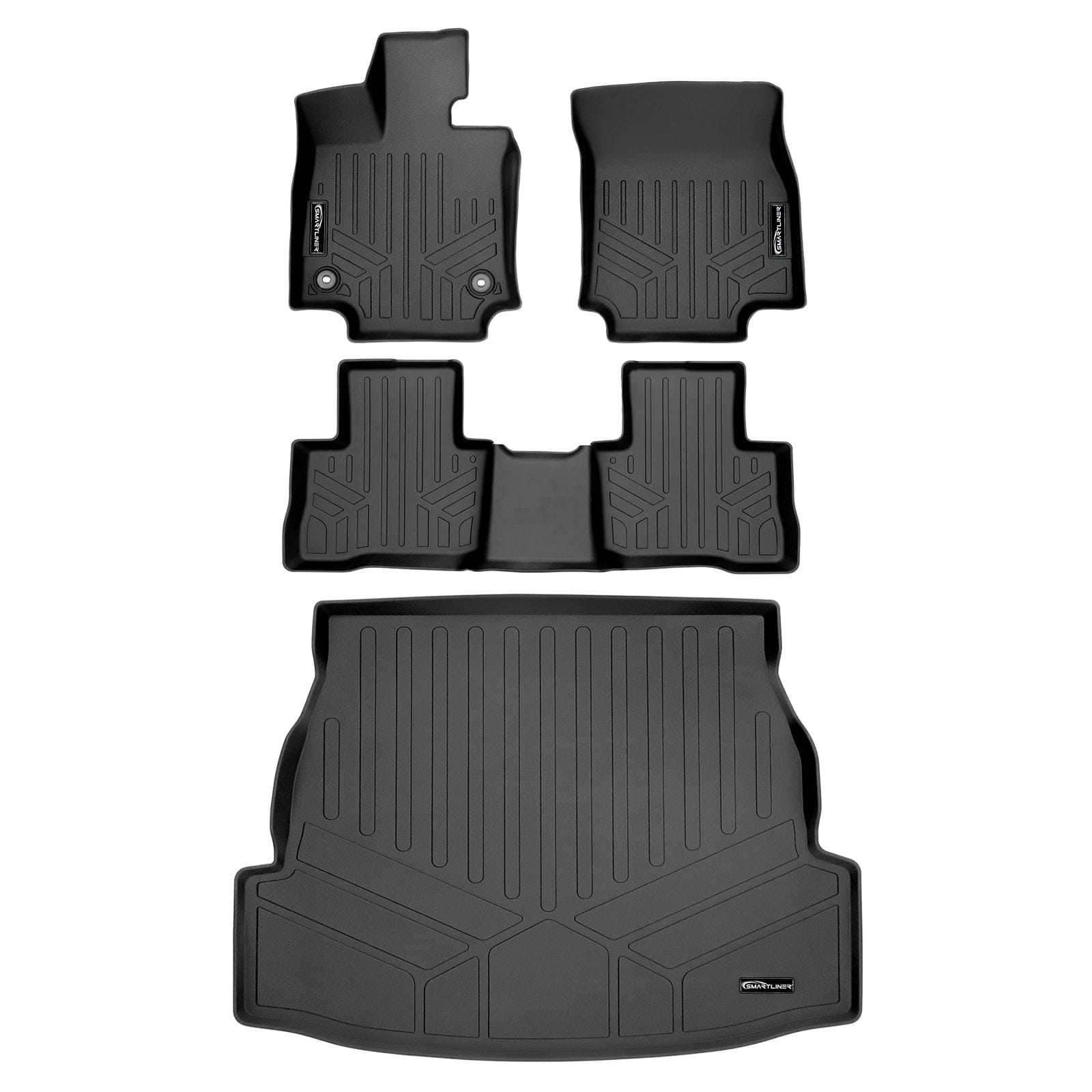 SMARTLINER Custom Fit Floor Liners For 2021-2025 Toyota RAV4 Prime (Without Subwoofer in Cargo Area)