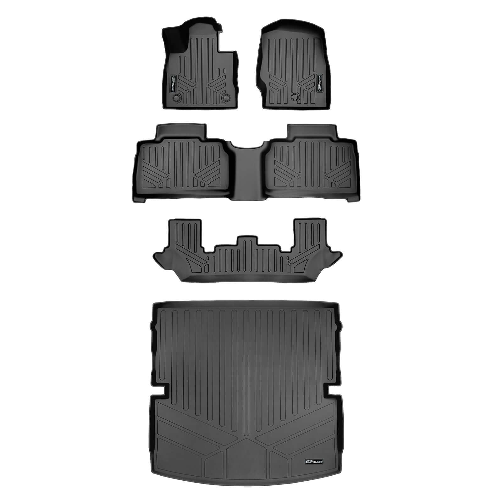 SMARTLINER Custom Fit Floor Liners For for 2020-2025 Ford Explorer 7 Passenger