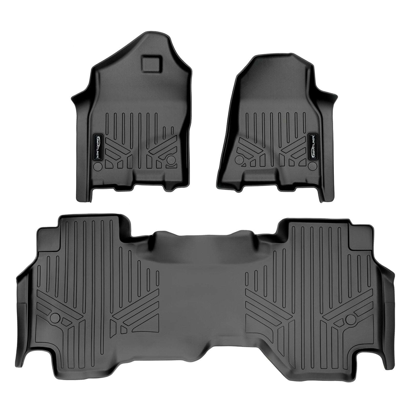 SMARTLINER Custom Fit Floor Liners For 19-21 Ram 1500 Quad Cab Vinyl Floor without Rear Underseat Storage Box