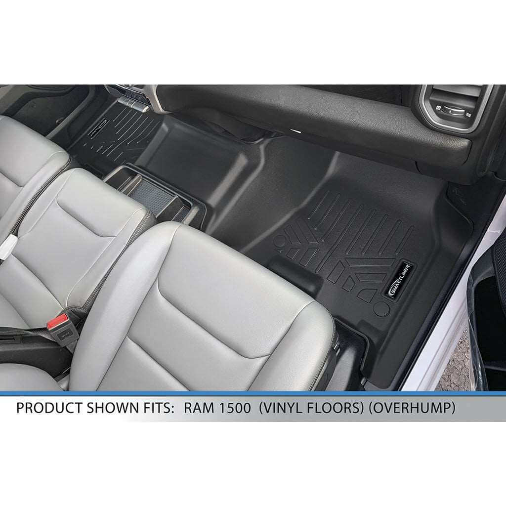 SMARTLINER Custom Fit Floor Liners For 19-21 Ram 1500 Quad Cab Vinyl Floor with 1st Row Bench Seat