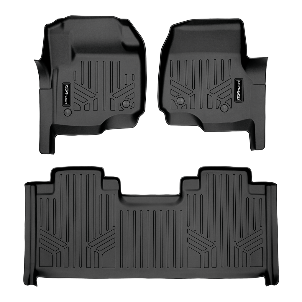 SMARTLINER Custom Fit Floor Liners For 2017-2025 SuperCab with Vinyl Flooring & Bucket Seats