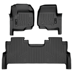 SMARTLINER Custom Fit Floor Liners For 2017-2025 Ford F-250/F-350 Super Crew Cab with Vinyl Flooring| 1st Row Bench Seat| No OTH Coverage| with Underseat Storage