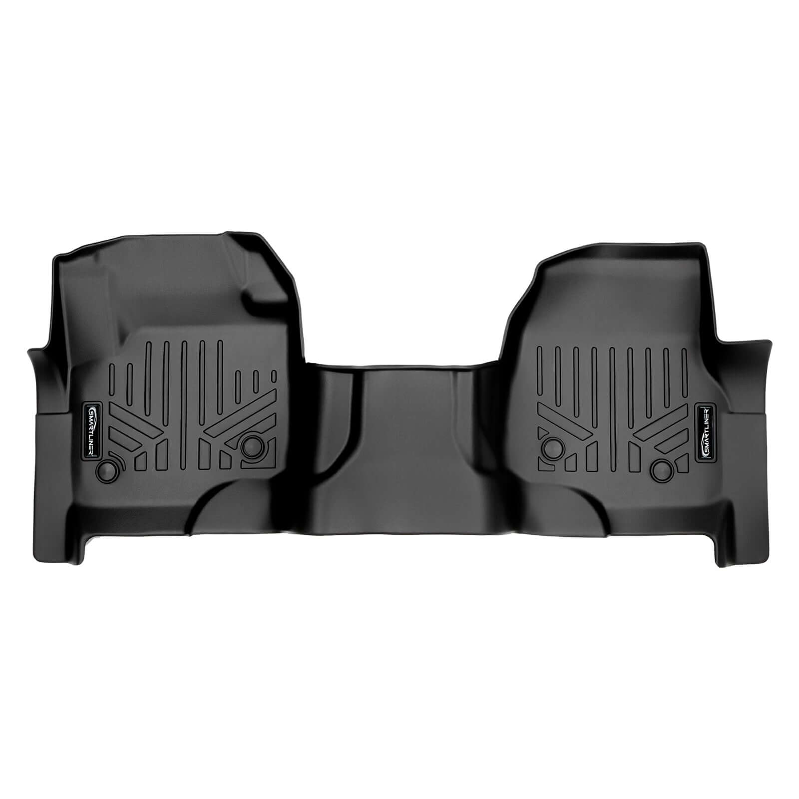 SMARTLINER Custom Fit Floor Liners For 2017-2024 Ford Super Duty Crew with Vinyl Flooring With full first row coverage