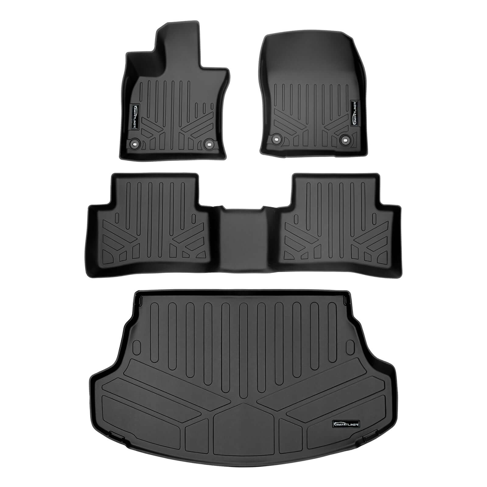 SMARTLINER Custom Fit Floor Liners For 2019-2025 Lexus UX Hybrid (Only Fits Models Without Subwoofer in Cargo Area)