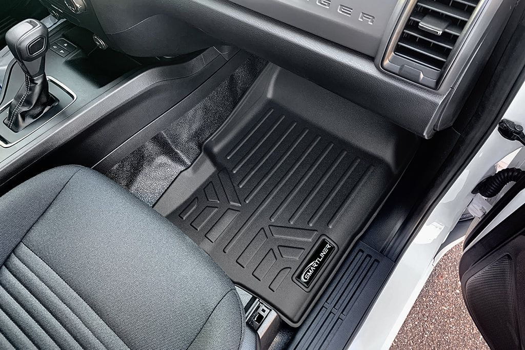SmartCoverage™ Custom Fit Floor Liners For 2019-2023 Ford Ranger SuperCrew Cab (Vinyl Flooring)
