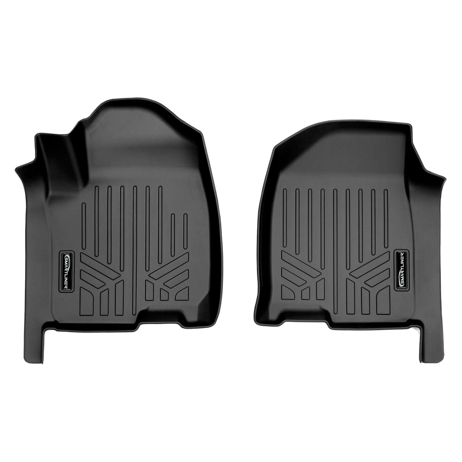SmartCoverage™ Custom Fit Floor Liners For 2019-2024 Silverado/Sierra 1500 Crew Cab With 1st Row Bucket Seats & Vinyl Floor