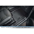 SmartCoverage™ Custom Fit Floor Liners For 2019-2024 Silverado/Sierra 1500 Crew Cab With 1st Row Bucket Seats & Vinyl Floor