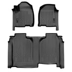 SmartCoverage™ Custom Fit Floor Liners For 2019-2024 Silverado/Sierra 1500 Crew Cab With 1st Row Bucket Seats & Vinyl Floor