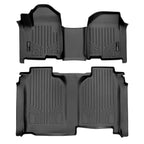 SmartCoverage™ Custom Fit Floor Liners For 2019-2024 Chevrolet Silverado 1500 Crew Cab With 1st Row Bench Seat (with OTH Coverage) and Vinyl Flooring without the 2nd Row Underseat Storage