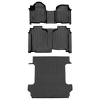 SmartCoverage™ Custom Fit Floor Liners For 2019-2024 Chevrolet Silverado 1500 Crew Cab With 1st Row Bench Seat (with OTH Coverage) and Vinyl Flooring without the 2nd Row Underseat Storage