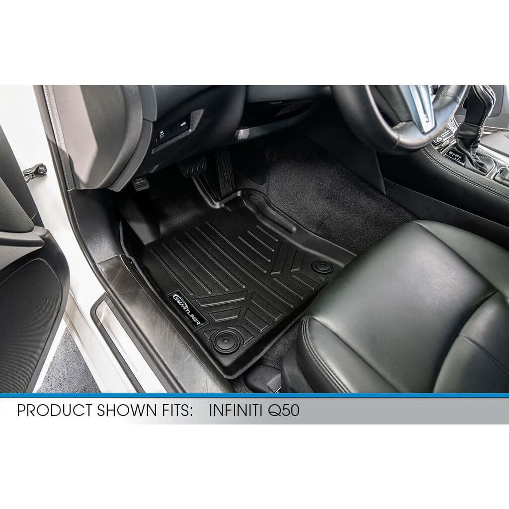 SMARTLINER Custom Fit Floor Liners For 2018-2025 Infiniti Q50 (With Spare Tire)