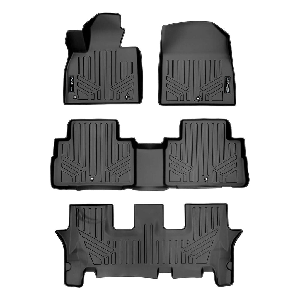 SMARTLINER Custom Fit Floor Liners For 2020-2025 Hyundai Palisade with 2nd Row Bucket Seats With Center Console