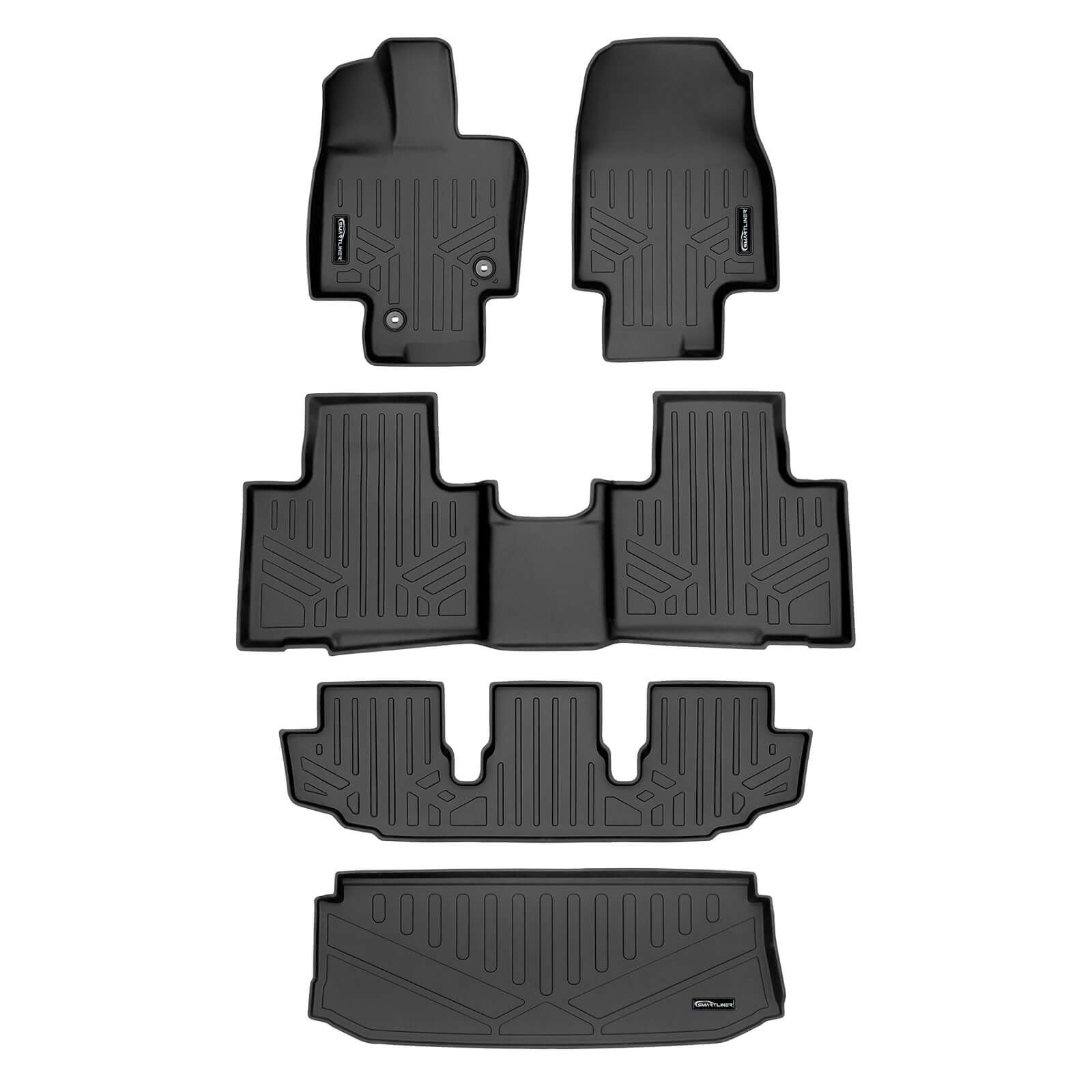 SMARTLINER Custom Fit Floor Liners For 2020-2025 Toyota Highlander (with Subwoofer)
