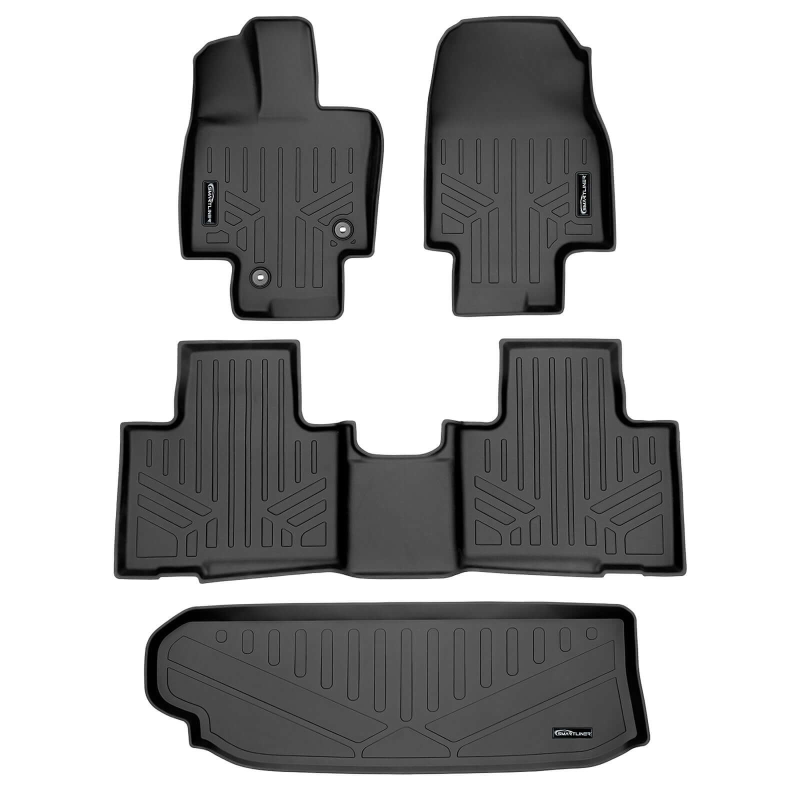 SMARTLINER Custom Fit Floor Liners For 2020-2025 Toyota Highlander (Fits models without Subwoofer)