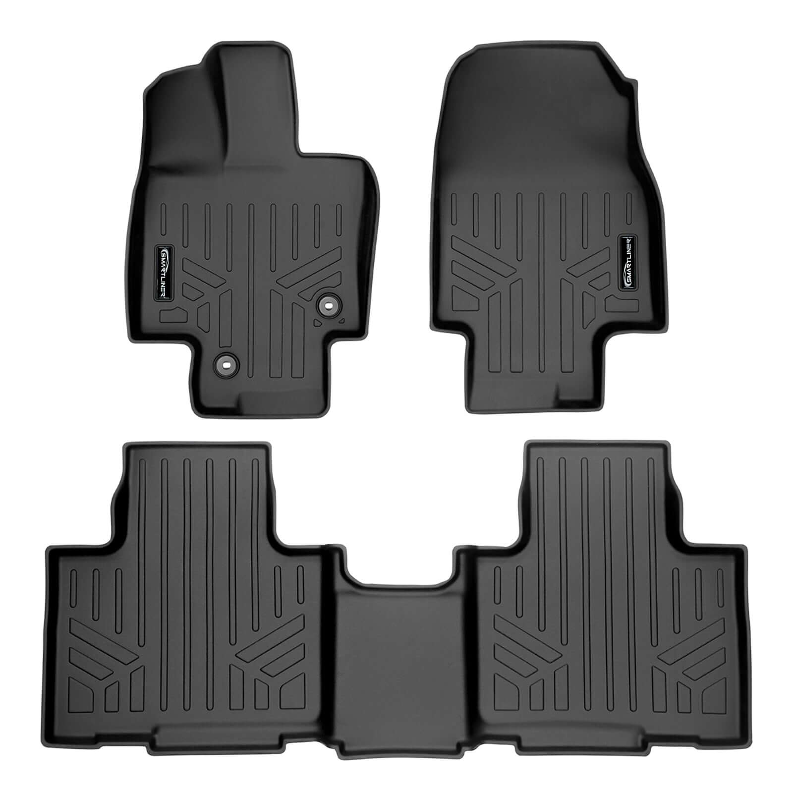 SMARTLINER Custom Fit Floor Liners For 2020-2025 Toyota Highlander Hybrid (without subwoofer)