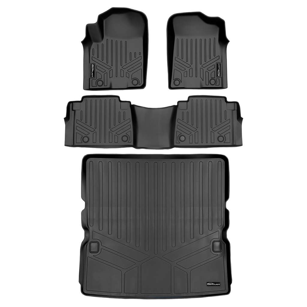 SMARTLINER Custom Fit Floor Liners For 2019-2024 Infiniti QX80/ 2019-2024 Nissan Armada With Bucket Seats & Center Console Only