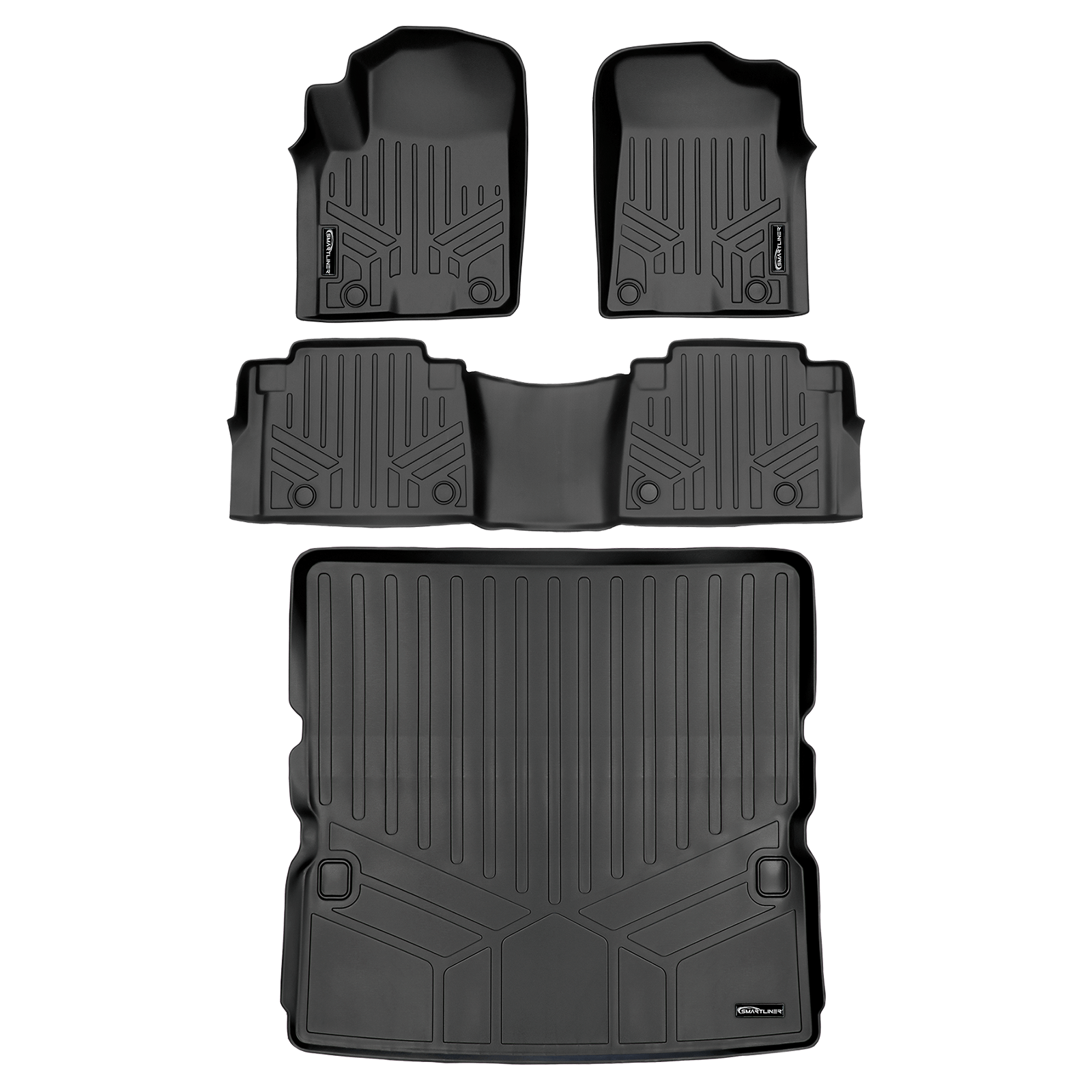 SMARTLINER Custom Fit Floor Liners For 2019-2024 Infiniti QX80/ 2019-2024 Nissan Armada With Bucket Seats & Center Console Only