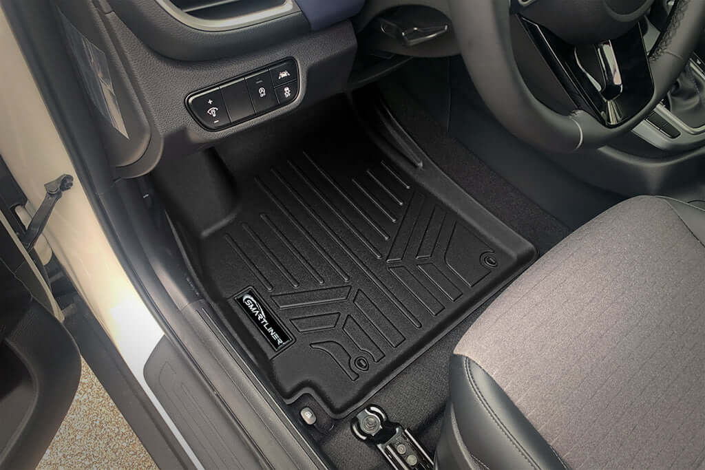 SMARTLINER All Weather Protection Custom Fit Black Cargo Liner Compatible With 2024 - 2025 Kia Seltos with Cargo Area in Upper Position with Subwoofer